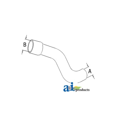 A & I Products Radiator Hose, Upper 13.5" x2" x2" A-R53407